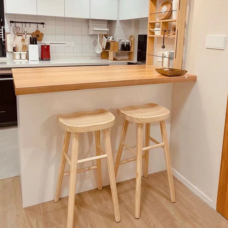 Contemporary Solid Wood Barstool Indoor Bar Stool with Wood Seat and Footrest Clearhalo 'Bar Furniture' 'Bar Stools' 'bar_stools' 'furn' 'furn_bar_stools' 'furniture_bar_stools' 'Kitchen & Dining Furniture' 'kitchen&dining_furn' 'kitchen' 'kitchen_furn' Furniture' 1200x1200_a5f09543-f8eb-4e62-99fd-6ed4960fdfb6