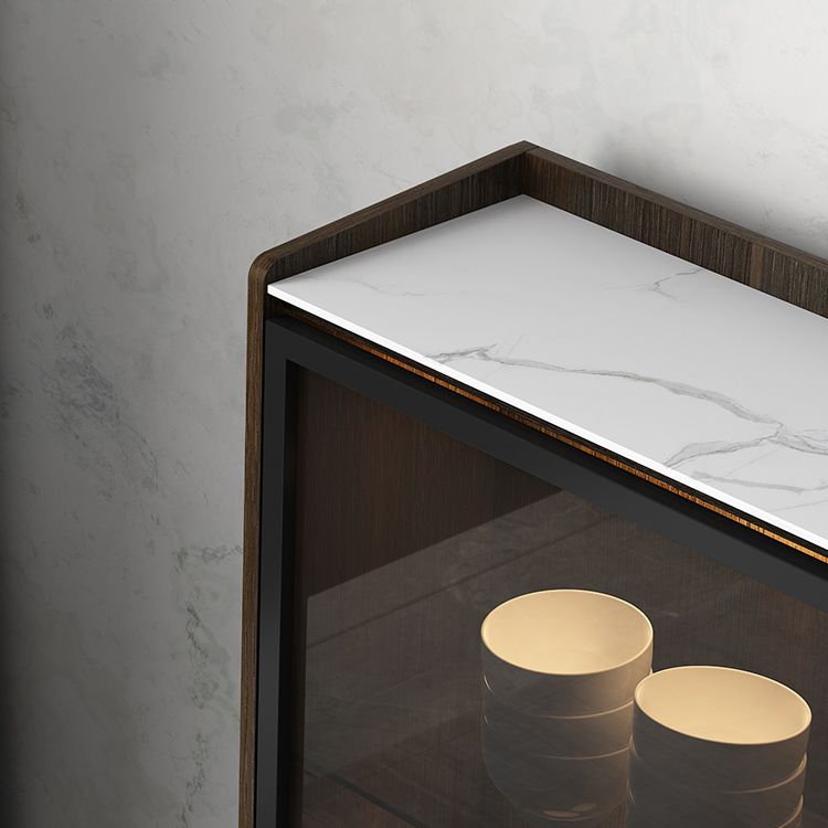 Scheda laterale in stile moderno con cassetti e sideboard di archiviazione per sala da pranzo