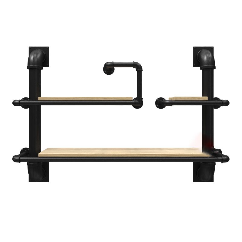 Metal Floating Bookcase Industrial Style Wall Mounted Closed Back Shelf Clearhalo 'Bookcases' 'furn' 'furn_bookcases' 'Furniture' 'furniture_bookcases' 'kitchen' 'kitchen_bookcases' 'Living Room Furniture' 'Office Furniture' 1200x1200_a5f4ac95-5366-4b86-ab3e-2acdfe679118