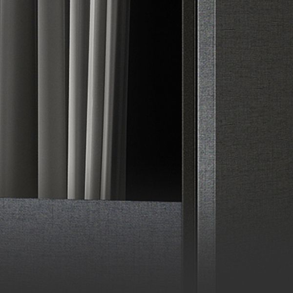 Armario moderno de vestuario gris armario de madera de ingeniería con barra de prenda