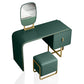Green Make-up Vanity with 2 Storage Drawers 20.47" Wide Faux Leather Dresser Clearhalo 'Bedroom Furniture' 'furn' 'furn_makeup_vanities' 'Furniture' 'Makeup Vanities' 'makeup_vanities' 1200x1200_a5f6445a-b162-426d-b993-cbf2c9d8afd3