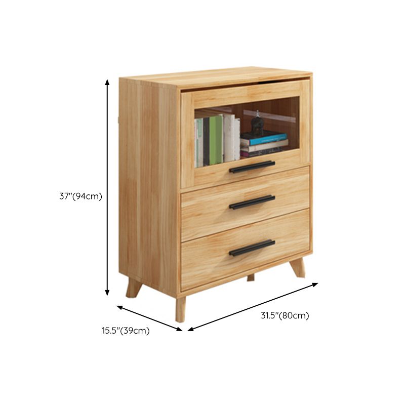Standard Wooden Bookshelf Natural Contemporary Bookcase with Cabinets Clearhalo 'Bookcases' 'furn' 'furn_bookcases' 'Furniture' 'Office Furniture' 1200x1200_a5f861b8-8bef-414c-ac5b-be80f4a96d23