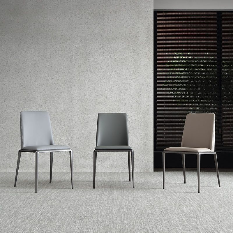 Industrial Upholstered Armless Chair Parsons Dining Room Side Chair