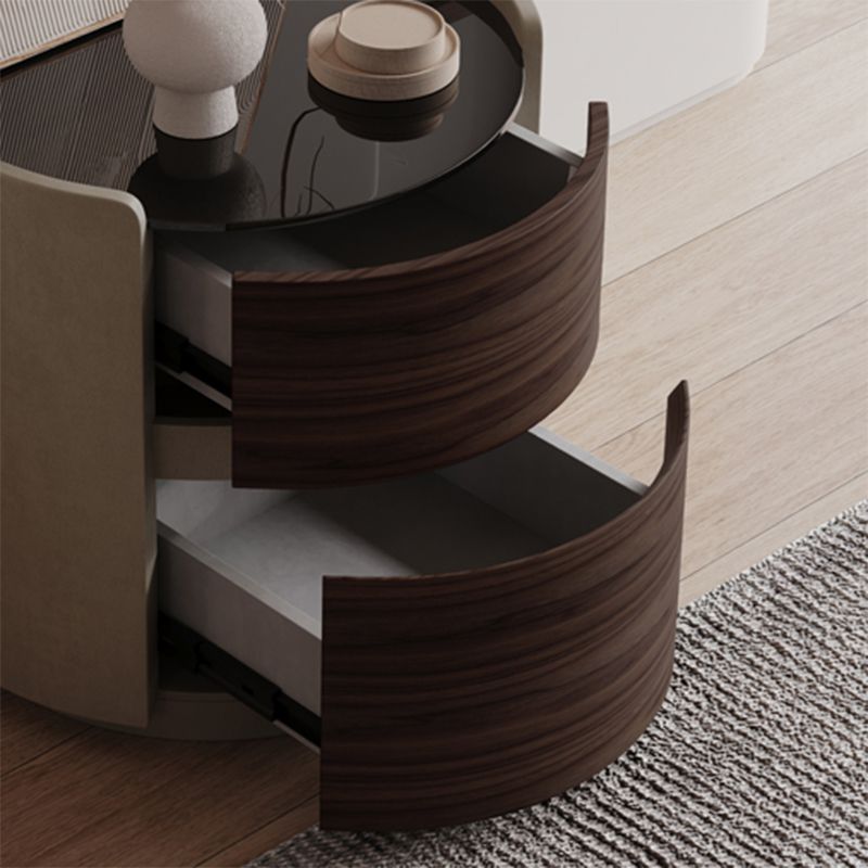 2 laden eigentijds bedkast antieke afwerking nachtkastje