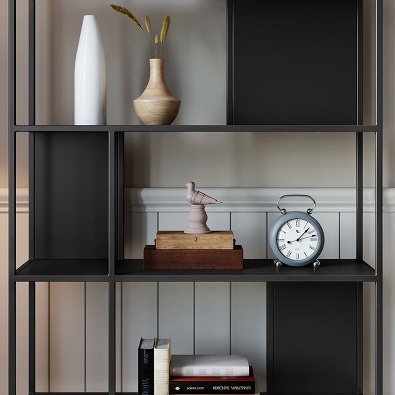 5-Shelf Modern Metal Bookshelf Etagere Open Shelf Bookcase in Burnish Clearhalo 'Bookcases' 'furn' 'furn_bookcases' 'Furniture' 'Office Furniture' 1200x1200_a5faffde-25c2-4934-9117-8732a4ae62eb