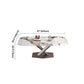 Rectangle White Tone Dining Table Sintered Stone Table Luxury with Pedestal Clearhalo ' dining_table' 'Dining Tables & Seating' 'Dining Tables' 'furn' 'furn_dining_table' 'Furniture' 'furniture_dining_table' 'Kitchen & Dining Furniture' 'kitchen&dining_furn' 'kitchen' 'kitchen_dining_table' 1200x1200_a5fb2aba-c969-4c37-aa6c-c65201d215a3