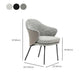 Fabric Arm Chair Nordic Style Parsons Dining Chairs with Black Legs