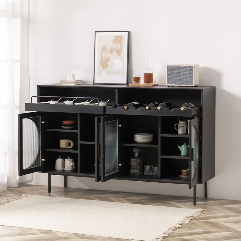 Moderno legno 39 "h sideboard buffet sala da pranzo buffet server con porte di vetro