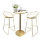 Glam Style Gold Metal Bar Table Round Indoor 41.3"H Pedestal Bistro Table Clearhalo 'Bar Furniture' 'Bar Tables' 'bar_tables' 'furn' 'furn_bar_tables' 'Furniture' 'furniture_bar_tables' 'Kitchen & Dining Furniture' 'kitchen&dining_furn' 'kitchen' 1200x1200_a5fdc2a5-e76b-4d62-8e53-3159cfa763b4