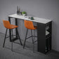 Industrial Style Rectangle Bar Table 42-inch Height Iron Pedestal Bistro Table Clearhalo 'Bar Furniture' 'Bar Tables' 'bar_tables' 'furn' 'furn_bar_tables' 'Furniture' 'furniture_bar_tables' 'Kitchen & Dining Furniture' 1200x1200_a5fe173b-e16f-4ef7-99a6-f4cb3244264a