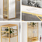 Glam opklapbare bartafelset 1/2-delige bartafel en barkrukken met metalen frame