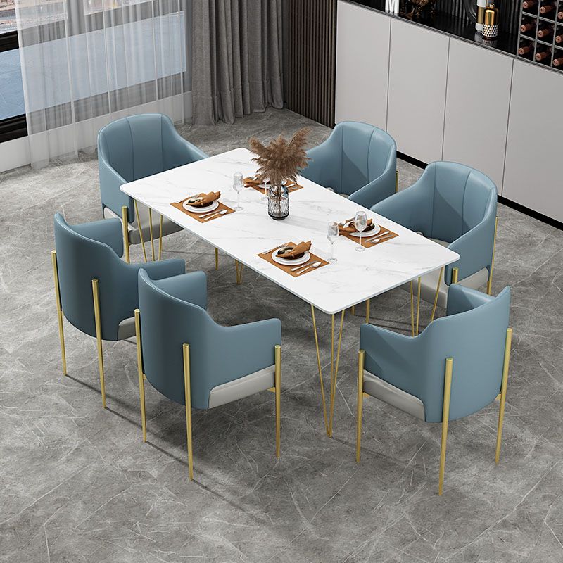 Glam 1/2/5/7 Pieces Dining Table Set Sintered Stone Table and Chair Set Clearhalo 'Dining Room Sets' 'Dining Tables & Seating' 'dining_room_set' 'furn' 'furn_dining_room_set' 'Furniture' 'furniture_dining_room_set' 'Kitchen & Dining Furniture' 'kitchen&dining_furn' 'kitchen' 1200x1200_a5ff77a0-1f4e-4cc2-9e1a-950e3667241b