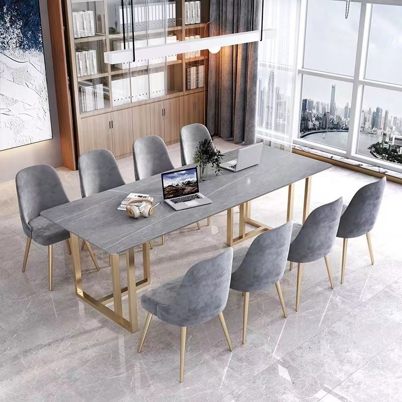 RECTANGE STREE TOP BURIS BUREAU BUREAU MODERNE STYLE DÉCRIT AVEC MÉTAL BASE POUR OFFICE