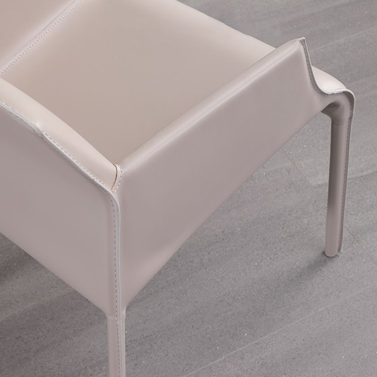 Moderne binnengestoffeerde tankstoel Faux lederen eetkamerstoel voor eetkamer