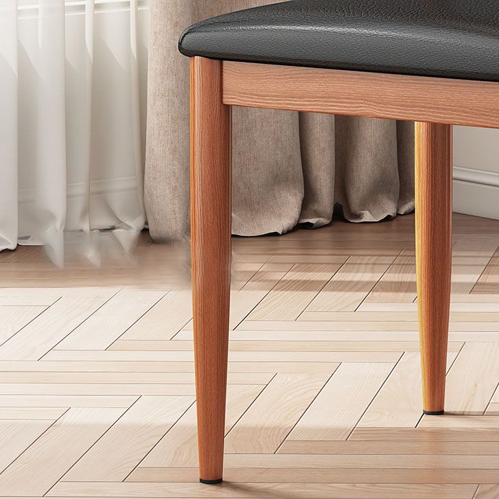 Contemporary Style Dining Open Back Chair Armless Chair with Metal Legs Clearhalo 'Dining Chairs' 'Dining Tables & Seating' 'dining_chair' 'furn' 'furn_dining_chair' 'Furniture' 'furniture_dining_chair' 'Kitchen & Dining Furniture' 1200x1200_a601cbd6-eded-4694-a1df-fd5ee831a3e2