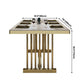 Metal Traditional Luxury Rectangle Table Sintered Stone Table with Metal Trestle Clearhalo ' dining_table' 'Dining Tables & Seating' 'Dining Tables' 'furn' 'furn_dining_table' 'Furniture' 'furniture_dining_table' 'Kitchen & Dining Furniture' 'kitchen&dining_furn' 'kitchen' 'kitchen_dining_table' 1200x1200_a602e63a-0d94-4969-adcf-f060fa4fd3d4