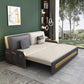 Contemporary 35.43" H Faux Leather Armless Sofa Bed For Apartment