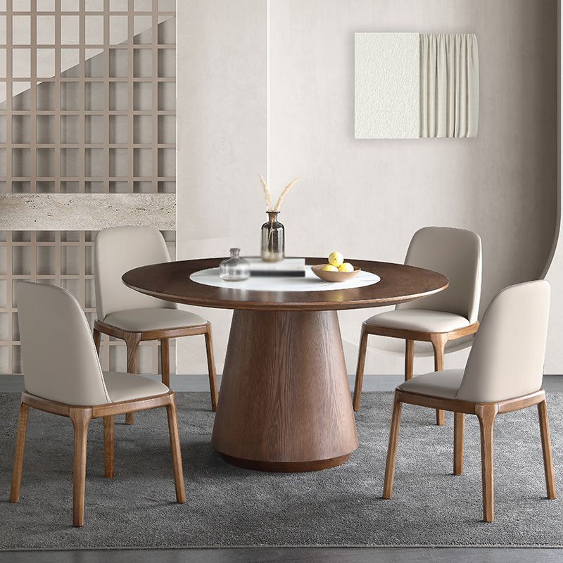 Modern 1/4/5/7 Pieces Dining Set Sintered Stone Dining Table Set with Wood Legs for Home Clearhalo 'Dining Room Sets' 'Dining Tables & Seating' 'dining_room_set' 'furn' 'furn_dining_room_set' 'Furniture' 'furniture_dining_room_set' 'Kitchen & Dining Furniture' 'kitchen&dining_furn' 'kitchen' 1200x1200_a6031b96-67d2-4022-83f7-c158d223262c