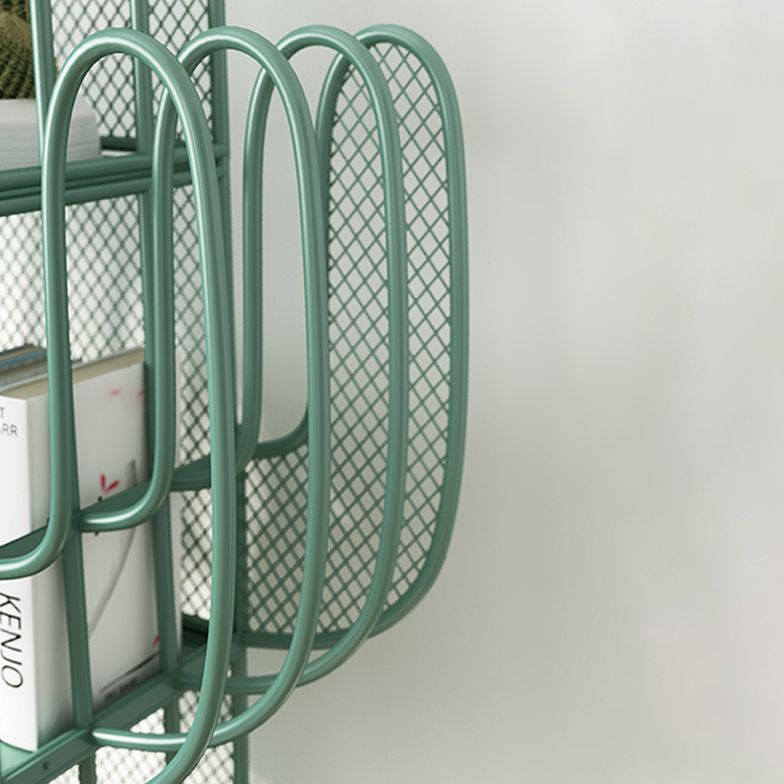 18.1"L Scandinavian Style Standard Bookcase Metal Closed Back Bookshelf Clearhalo 'Bookcases' 'furn' 'furn_bookcases' 'Furniture' 'furniture_bookcases' 'Office Furniture' 1200x1200_a603db24-0381-4df5-8c37-190029b75e13