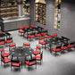 Modern Furniture 1/2/3/5/7/9 Pieces Sintered Stone Dining Set in Black Clearhalo 'Dining Room Sets' 'Dining Tables & Seating' 'dining_room_set' 'furn' 'furn_dining_room_set' 'Furniture' 'Kitchen & Dining Furniture' 1200x1200_a603e366-5f08-4ec4-be98-7c13c2ddbeb2