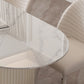 Glam White Sintered Stone Dining Table Kitchen Standard Table with Double Pedestal Base Clearhalo ' dining_table' 'Dining Tables & Seating' 'Dining Tables' 'furn' 'furn_dining_table' 'Furniture' 'furniture_dining_table' 'Kitchen & Dining Furniture' 'kitchen&dining_furn' 'kitchen' 'kitchen_dining_table' 1200x1200_a60604fe-d381-473f-ab75-d88076e6ef4e