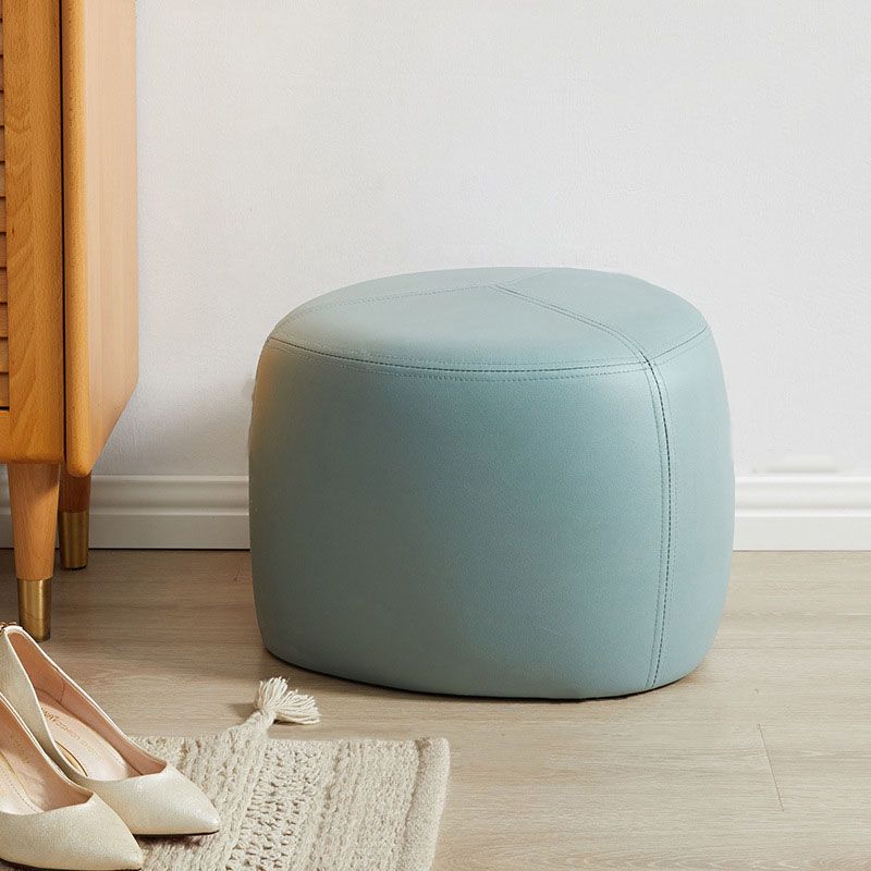 Modern Pouf Ottoman Faux Leather Upholstered Solid Color Triangle Shape Ottoman Clearhalo 'furn' 'furn_ottomans_poufs' 'Furniture' 'Living Room Furniture' 'Ottomans & Poufs' 'ottomans_poufs' 1200x1200_a606df40-438b-437b-a0ee-8ec1be45ecb6