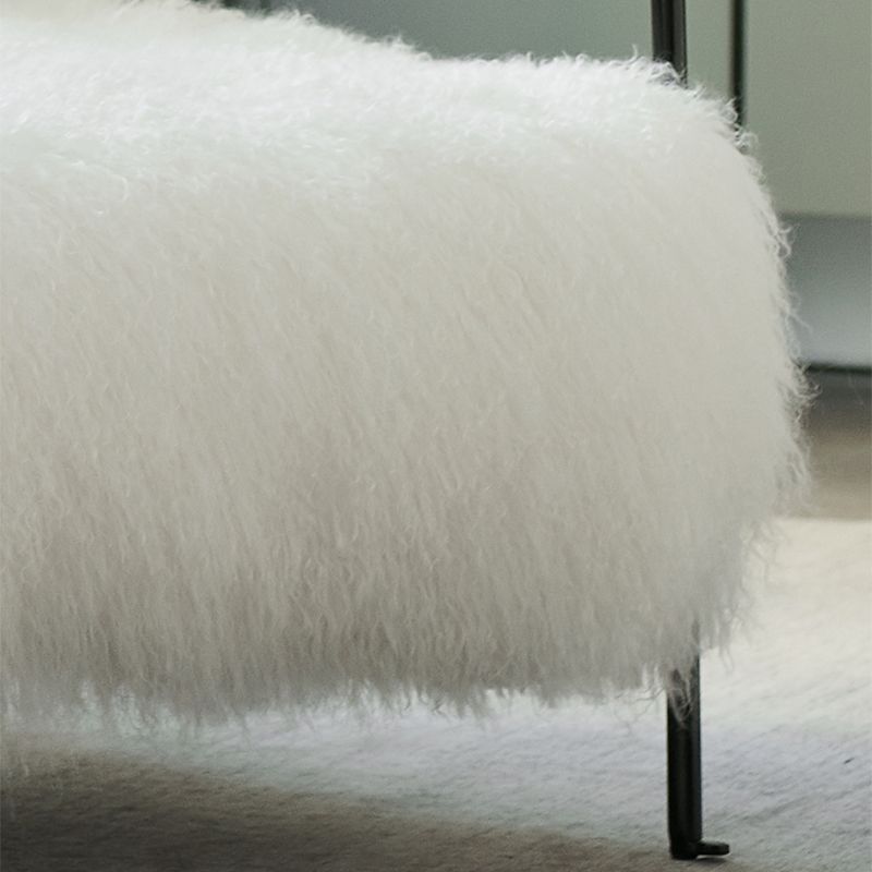 Contemporary 29.52 " Height White Wool Arm Chair for Bedroom Clearhalo 'Accent Chairs' 'accent_chairs' 'Chairs & Seating' 'furn' 'furn_accent_chairs' 'Furniture' 'Living Room Furniture' 1200x1200_a609b17a-55d1-4f08-a1dc-fbc0e9310bf0