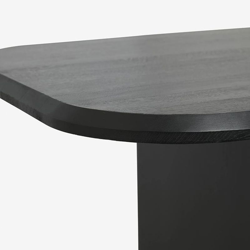 Modern Wood Dining Table with Double Pedestal Ellipse Table for Dining Room Clearhalo 'Dining Tables & Seating' 'Dining Tables' 'dining_table' 'furn' 'furn_dining_table' 'Furniture' 'Kitchen & Dining Furniture' 1200x1200_a609bc90-79bb-41f8-af97-b30d609a861a