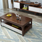 17.7" Tall Wood Rectangular Table Top 4 Legs Coffee Table with Storage Clearhalo 'Coffee & Accent Tables' 'Coffee Tables' 'coffee_tables' 'furn' 'furn_coffee_tables' 'Furniture' 'Living Room Furniture' 1200x1200_a60a8bcb-076a-4467-a847-04c7f50d0dc6