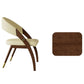 Open Back Contemporary Arm Chair Home Solid Wood Dining Chair
