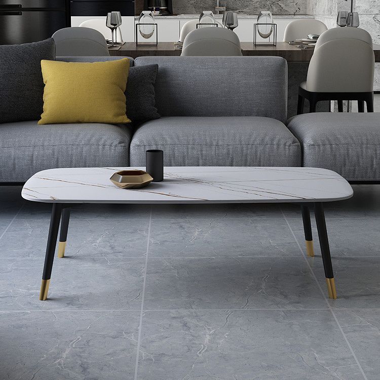 Tavolino in ardesia glam 4 gambe tavolo da cocktail rettangolare per casa