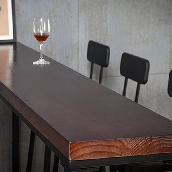 Industrial Style Bar Set 1/5 Pieces Solid Wood Rectangle Pub Dining Set for Indoor Clearhalo 'Bar Furniture' 'furn' 'furn_home_bar_bar_sets' 'Furniture' 'Home Bars & Bar Sets' 'home_bar_bar_sets' 'Kitchen & Dining Furniture' 1200x1200_a60cf475-76fa-4eff-8f0d-0b3db49e8824