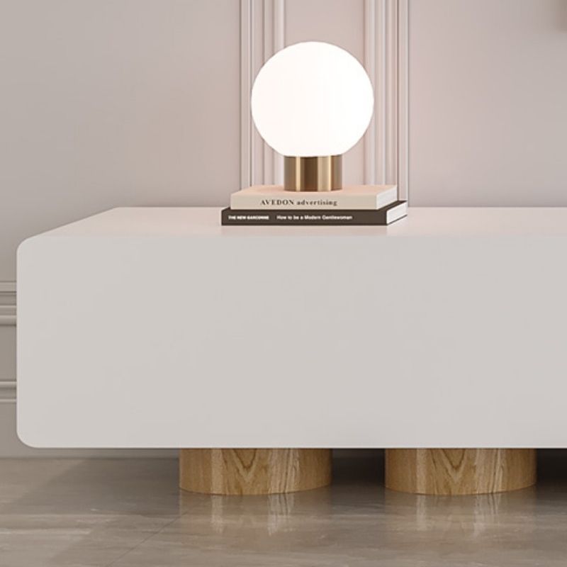 Consola de TV moderna de almacenamiento cerrado de almacenamiento de medios de televisión con cajones