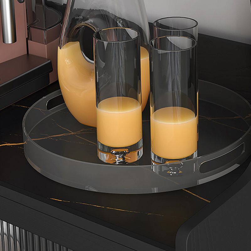 Serveur de portes en bois moderne en bois d'ingénierie serveur avec des jambes dorées