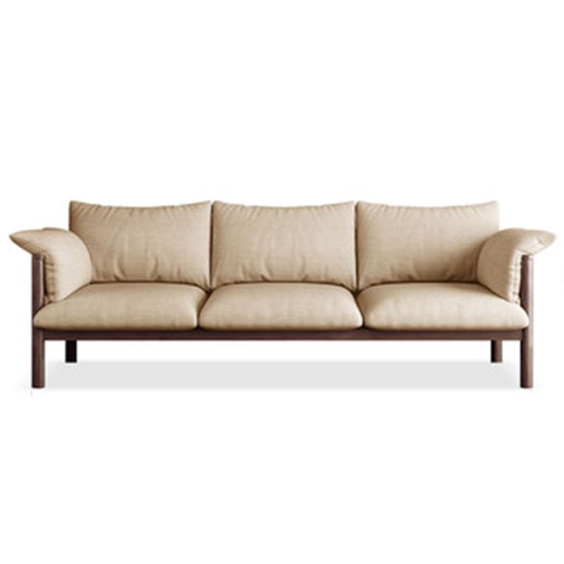 Contemporary Square Arm Standard Sofa with Bolster Pillows for Living Room, Apartment Clearhalo 'furn' 'furn_sofas' 'Furniture' 'furniture_sofas' 'kitchen' 'kitchen_sofas' 'Living Room Furniture' 'Sofa' 'sofas' 1200x1200_a60e288f-c105-4216-9cff-88d650fd1e37