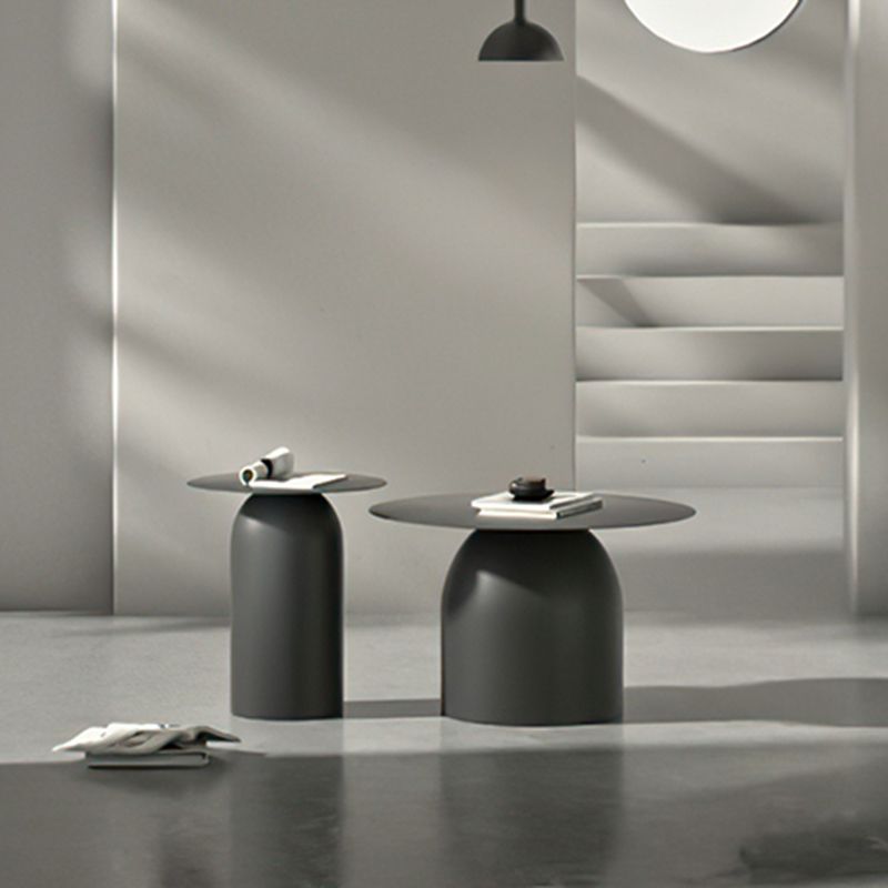 Mid-Century Modern Metal Coffee Table Round 1/2 Cocktail Table Clearhalo 'Coffee & Accent Tables' 'Coffee Tables' 'coffee_tables' 'furn' 'furn_coffee_tables' 'Furniture' 'Living Room Furniture' 1200x1200_a60e3057-0a42-43f7-92a2-df701de8e7ae