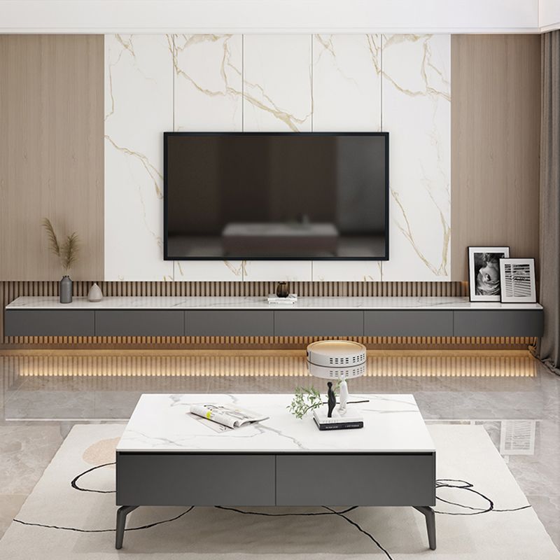 Modern Wall-mounted TV Stand Stone Enclosed Storage TV Cabinet with Drawers Clearhalo 'furn' 'furn_tv_stands_entertainment_centers' 'Furniture' 'Living Room Furniture' 'TV Stands & Entertainment Centers' 'TV Stands & Media Storage Furniture' 'tv_stands_entertainment_centers' 1200x1200_a60e8b43-59e1-4dbd-941e-7324ba0a2337