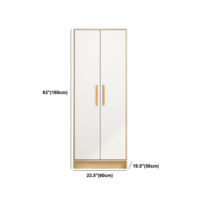 Armario de madera moderno varilla de tela de color blanco incluye armario de armario para el hogar