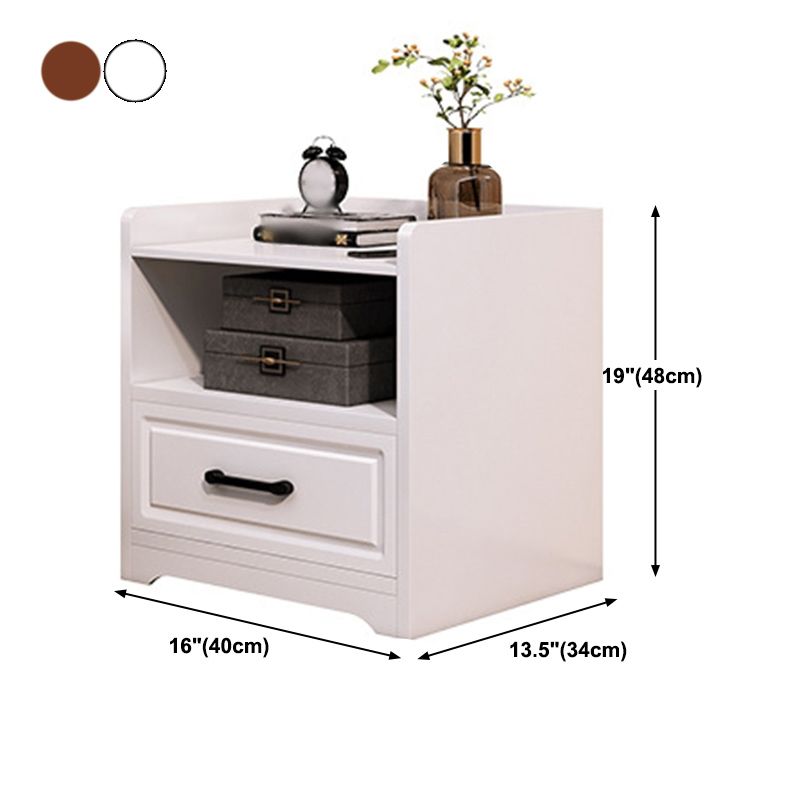 Modern Imitation Wood Nightstand Drawer Storage Accent Table Nightstand Clearhalo 'Bedroom Furniture' 'furn' 'furn_night_stand' 'Furniture' 'night_stand' 'Nightstands' 1200x1200_a610923a-0f4f-4182-89b9-d221ffa9928b