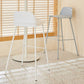Modern Backrest Armless Counter Stool Iron Bar Stool with Plastic Cushion