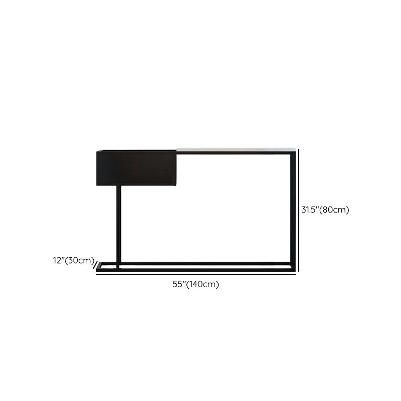 Glam Iron Console Accent Table Marble Console Sofa Table for Hall