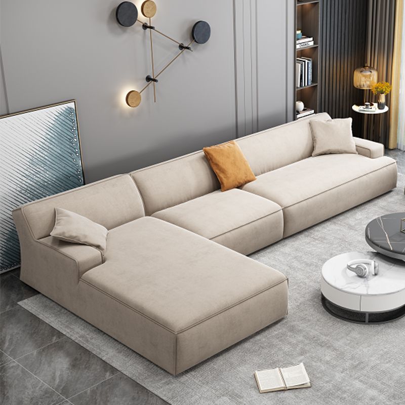 Divano moderno di divano in cotone e cuscini per braccio incassati per soggiorno per soggiorno