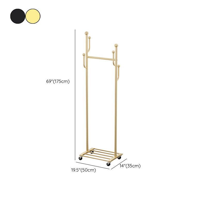 Castori di piantature in metallo classico gancio di rivestimento design con scaffale inferiore