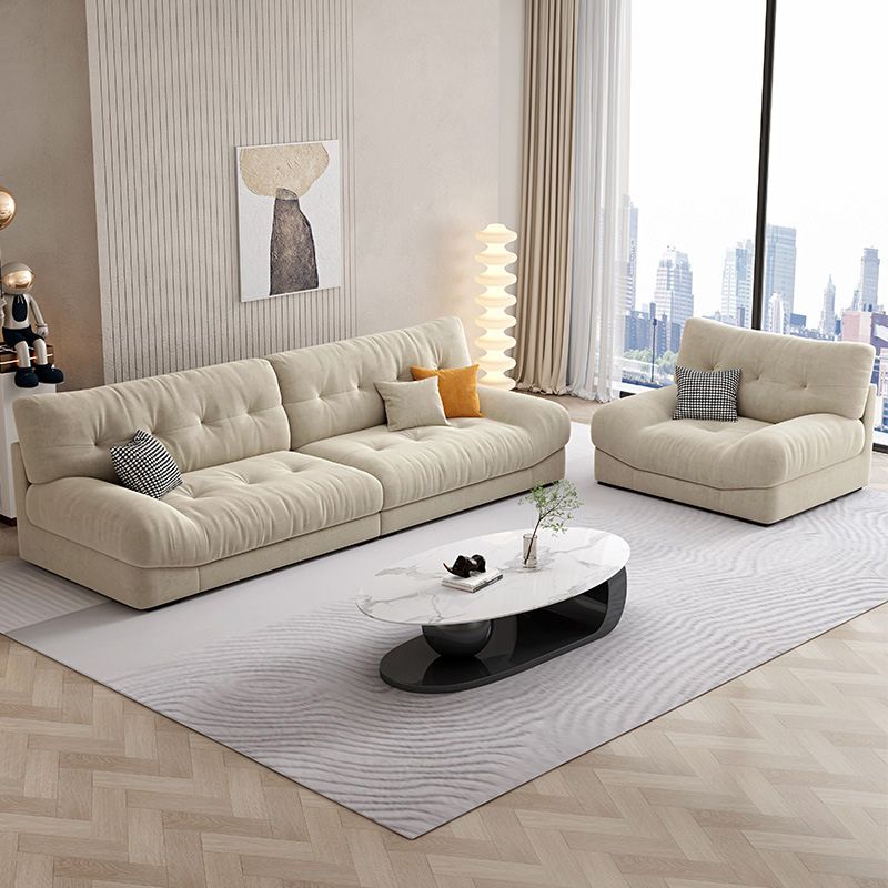 Modern 33.46" H Microfiber Armless Tufted Sofa for Living Room