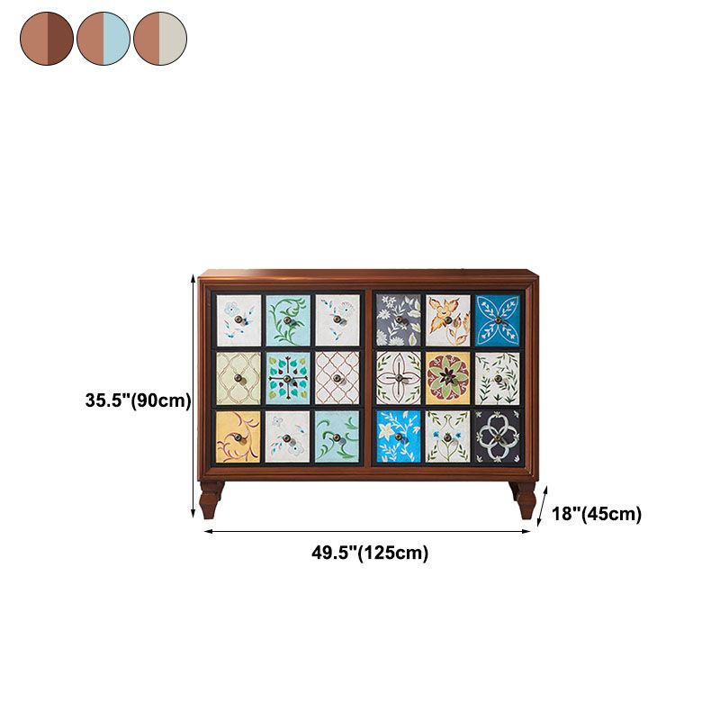 Stoccaggio in legno toracano moderno cameretta per la camera da letto in stile bianco in bianco e marrone