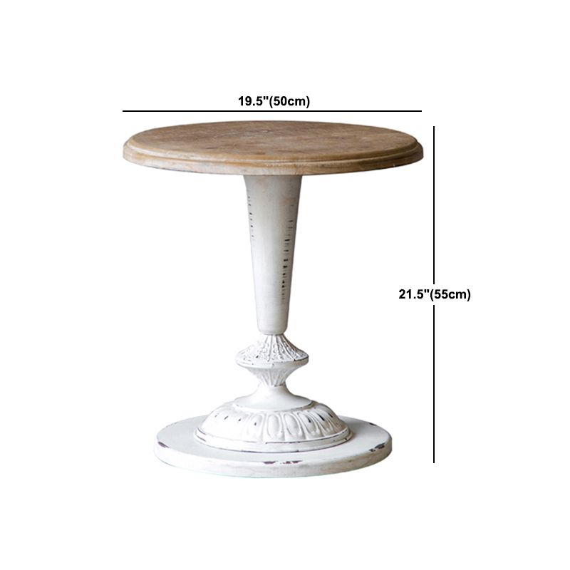 Design a base di piedistallo circolare realizzato con tavola di stile country francese in legno massiccio