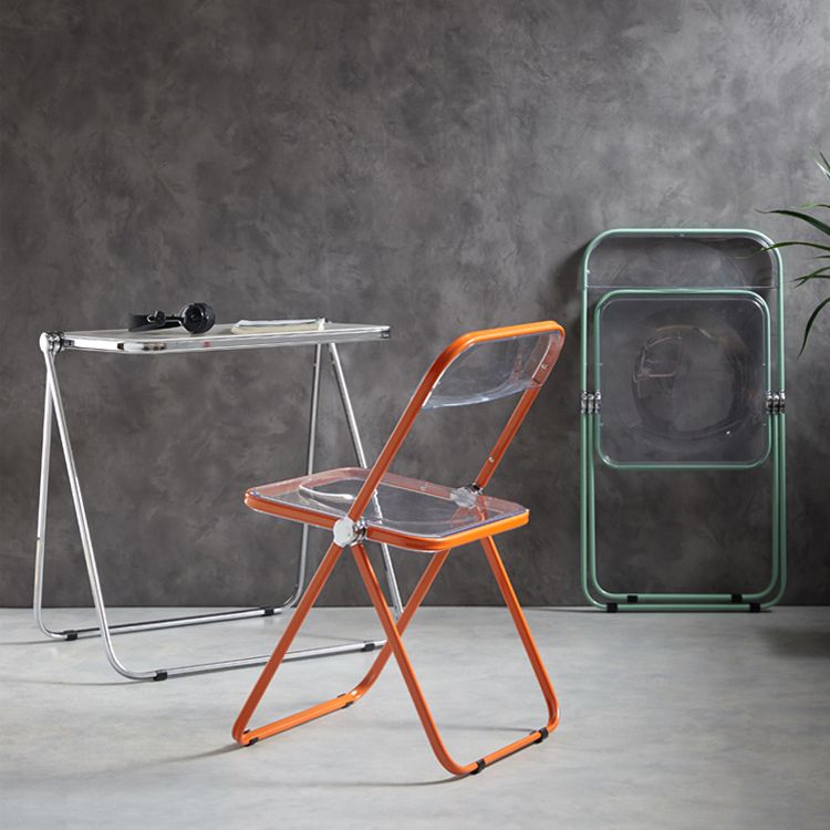 Modern Style Office Desk Home Bedroom Acrylic Adjustable Folding Table,25.1"L X 19.6"W Clearhalo 'furn' 'furn_office_desk' 'Furniture' 'furniture_office_desk' 'Office Desks' 'Office Furniture' 'office_desk' 1200x1200_a617c5c4-c059-422c-8d50-744f4eac303f