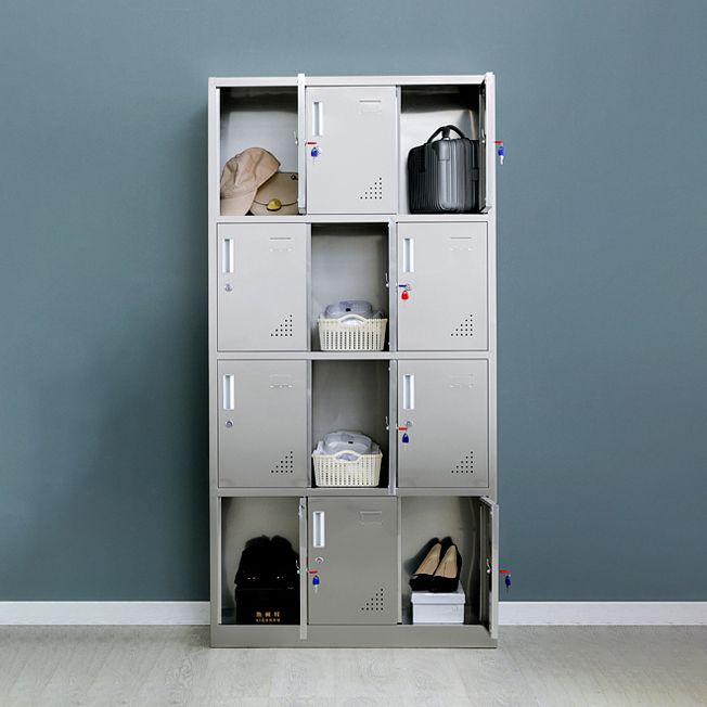 Metal Industrial Cabinet for Bathroom Steel Storage Cabinet with Hinged Door Clearhalo 'Armoires & Wardrobes' 'armoires_wardrobes' 'Bedroom Furniture' 'furn' 'furn_armoires_wardrobes' 'Furniture' 1200x1200_a617d16a-c513-4a0b-865b-9506b4101792