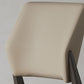 屋内のマット仕上げの現代的なフェイクレザーオープンバックダイニングサイド家具
