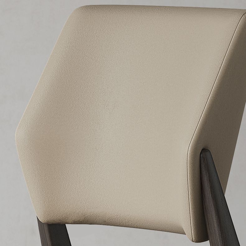 屋内のマット仕上げの現代的なフェイクレザーオープンバックダイニングサイド家具